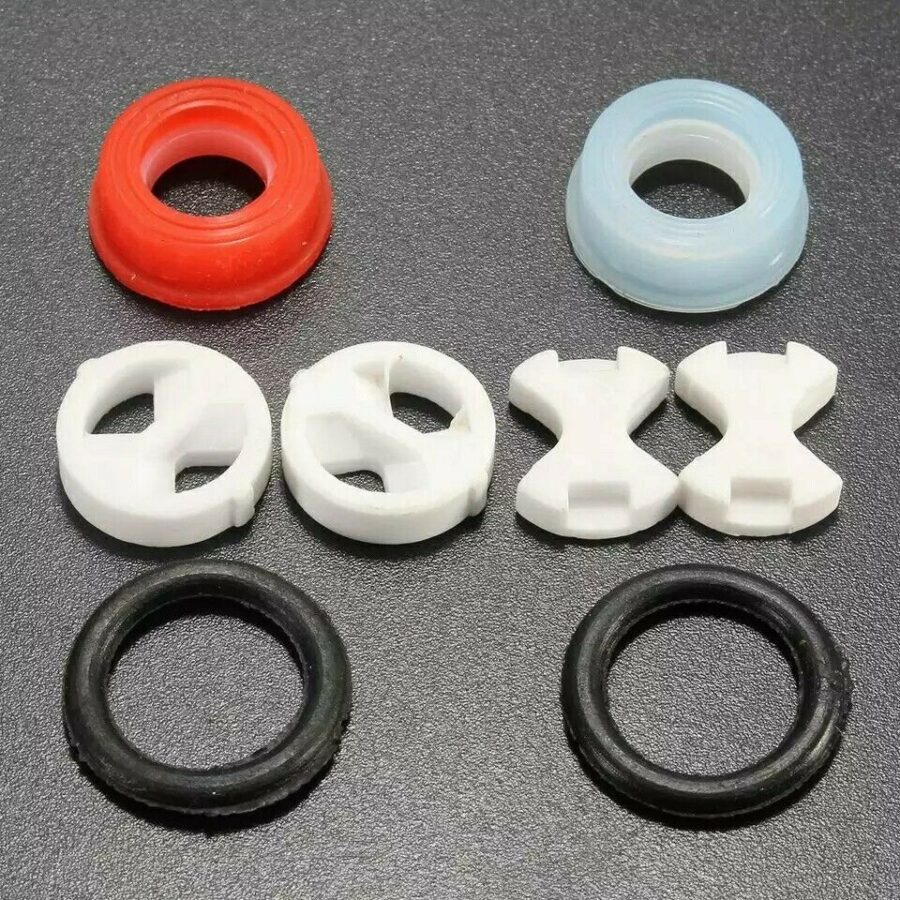 SET OF REPLACEMENT CERAMIC DISC & SILICONE WASHER INSERT TURN 1/2" FOR VALVE TAP